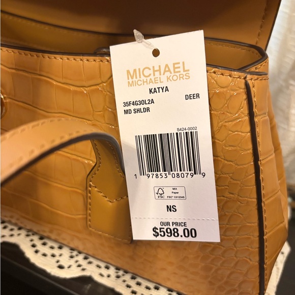 Michael Kors Tan Leather Handbag - Picture 8 of 8